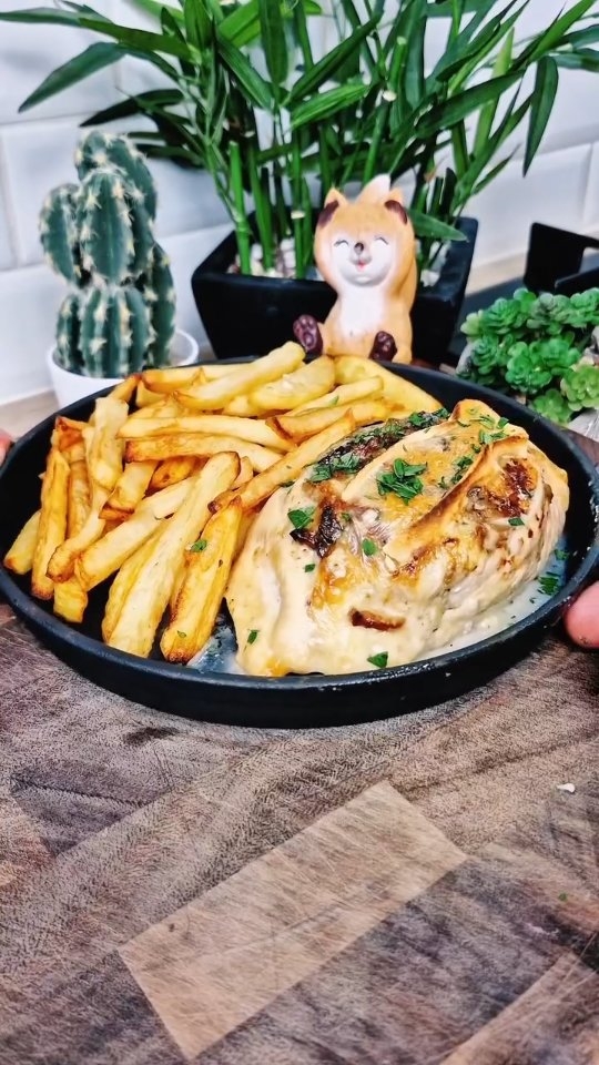 Poulet Savoyard farci champignons reblochon